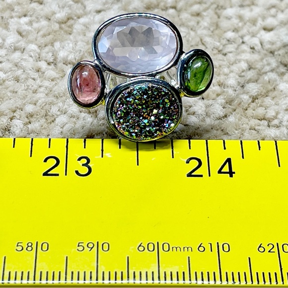 Druse and Sterling silver ring - Picture 6 of 10